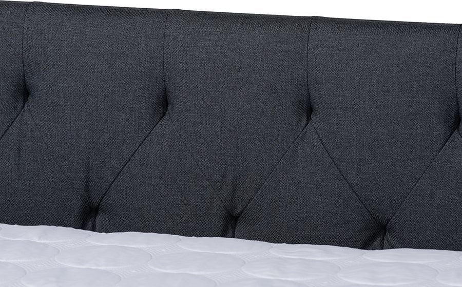 Wholesale Interiors Daybeds - Haylie Modern And Contemporary Dark Grey Fabric Upholstered Full Size Daybed