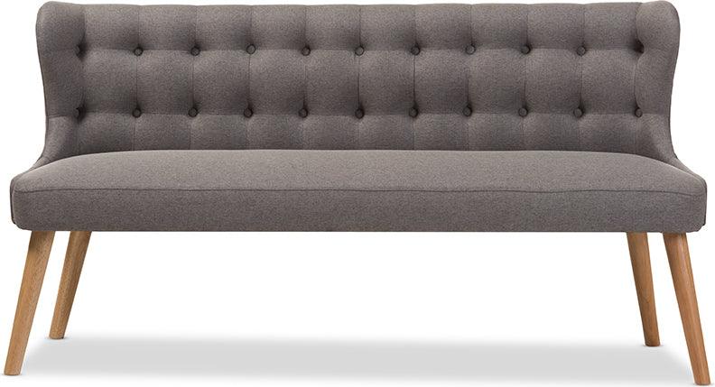 Wholesale Interiors Benches - Melody 62.8" Settee Bench Gray & Natural