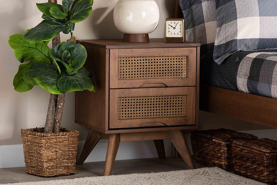 Wholesale Interiors Nightstands & Side Tables - Barrett Nightstand Walnut Brown