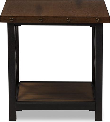 Wholesale Interiors Side & End Tables - Herzen Style Antique Black Metal Occasional End Table