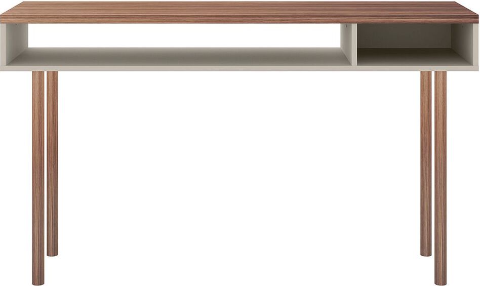 Manhattan Comfort Consoles - Windsor 47.24 Modern Console Accent Table Entryway with 2 Shelves in Off White and Nature