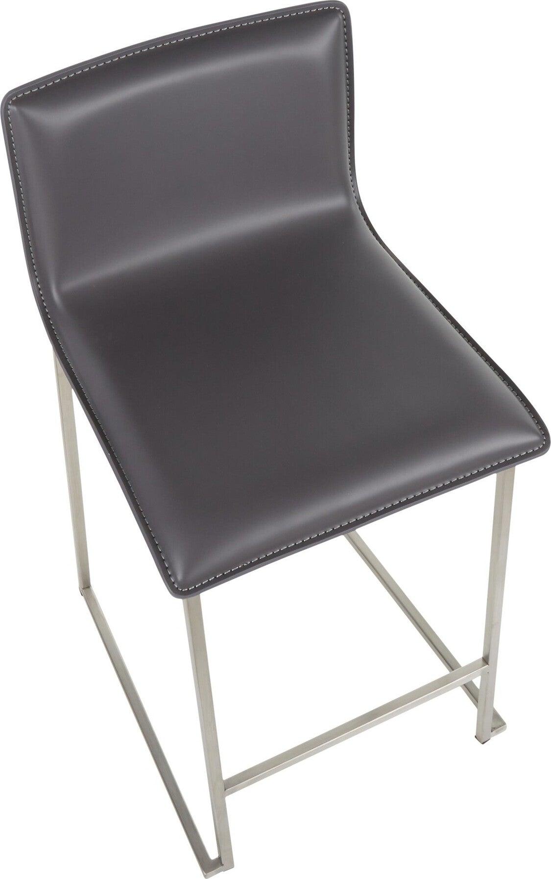 Lumisource Barstools - Mara Counter Stool & Gray (Set of 2)