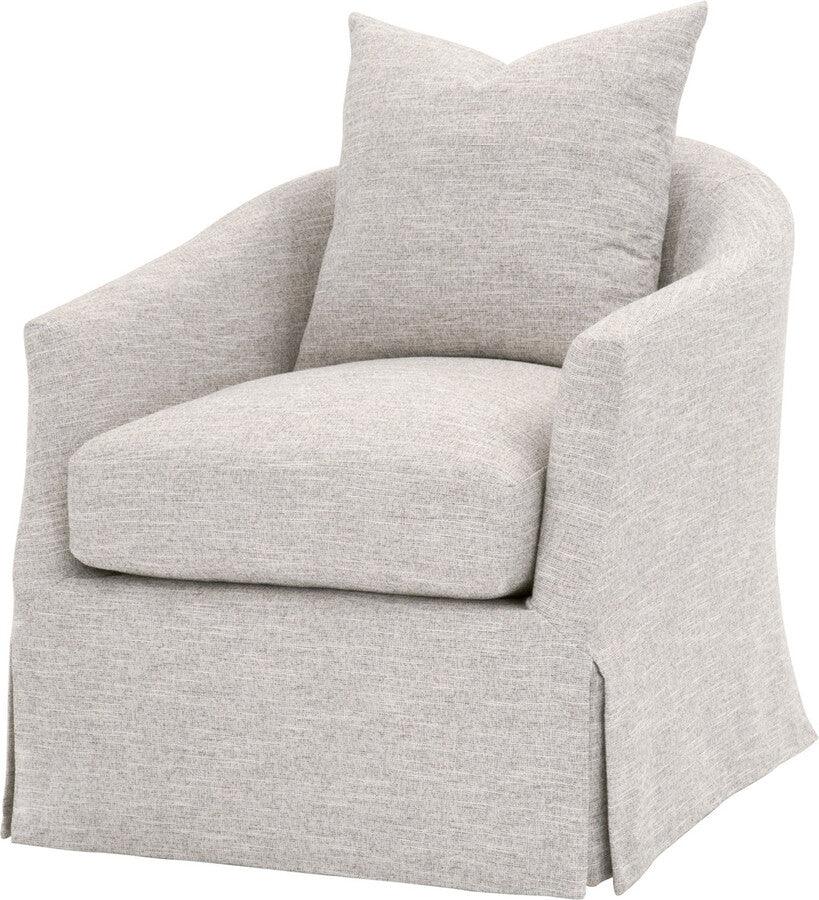 Essentials For Living Accent Chairs - Faye Slipcover Swivel Club Chair Mineral Birch