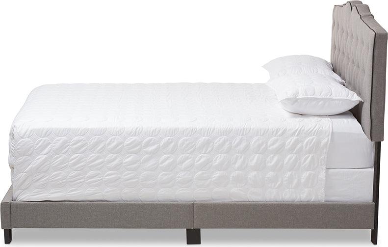 Wholesale Interiors Beds - Vivienne King Bed Light Gray
