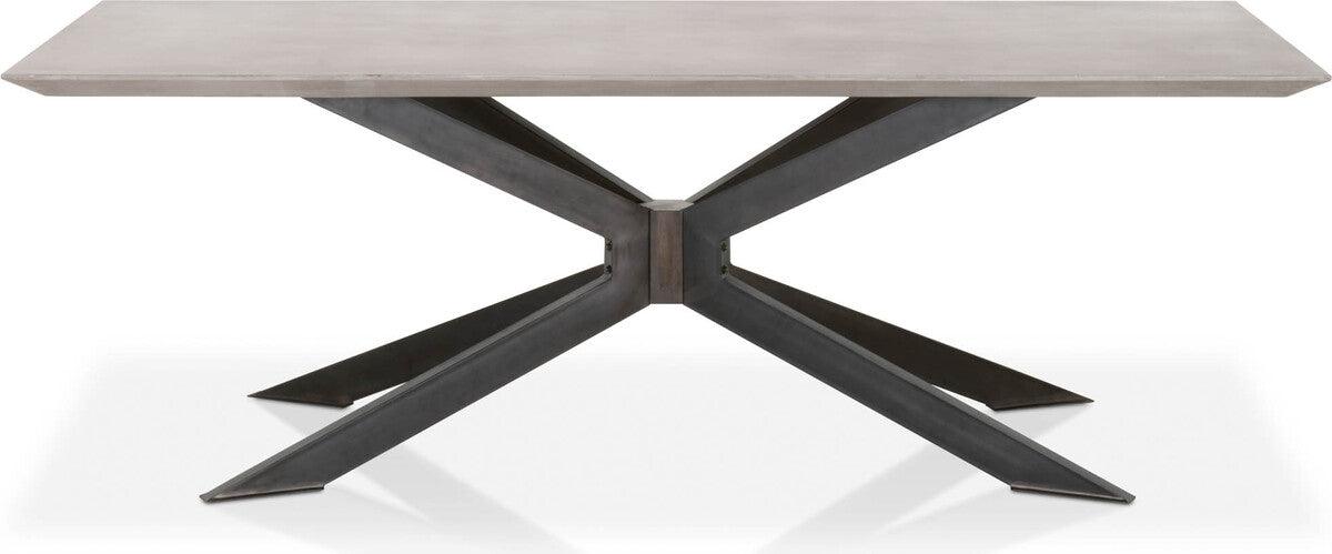 Essentials For Living Dining Tables - Industry Rectangle Dining Table Ash Gray & Distressed Black