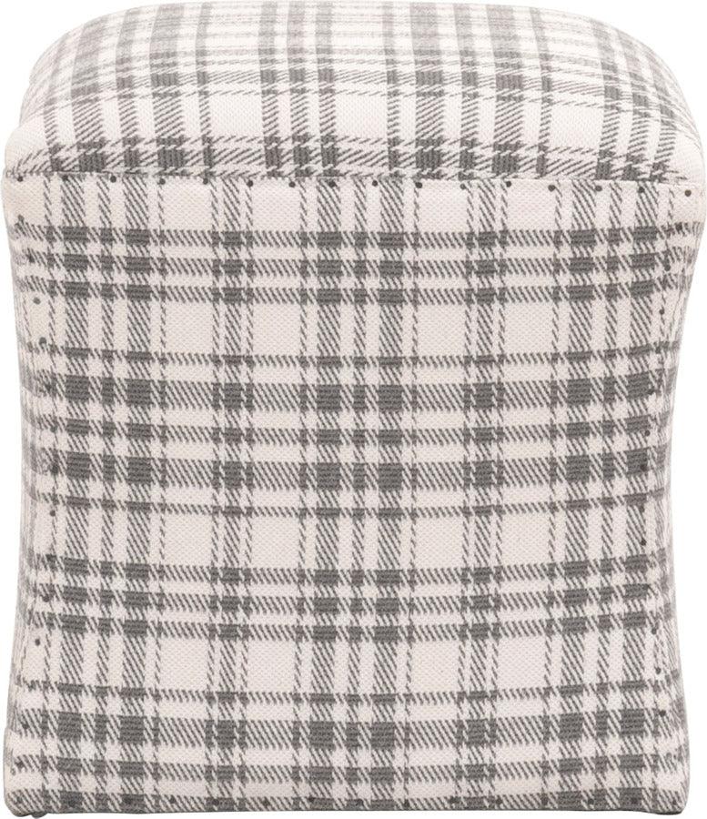 Essentials For Living Ottomans & Stools - York Ottoman Tartan Charcoal