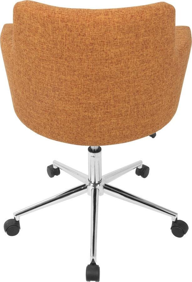 Lumisource Task Chairs - Andrew Contemporary Adjustable Office Chair in Orange