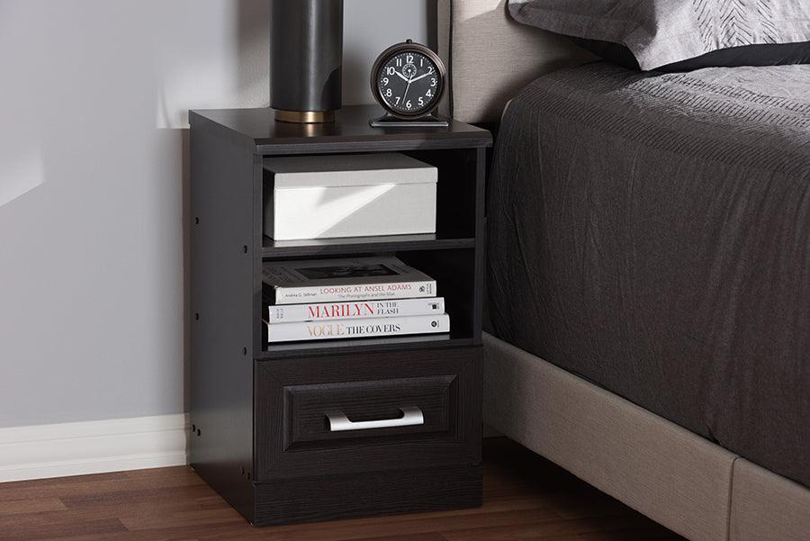 Wholesale Interiors Nightstands & Side Tables - Odelia Nightstand Wenge Dark Brown