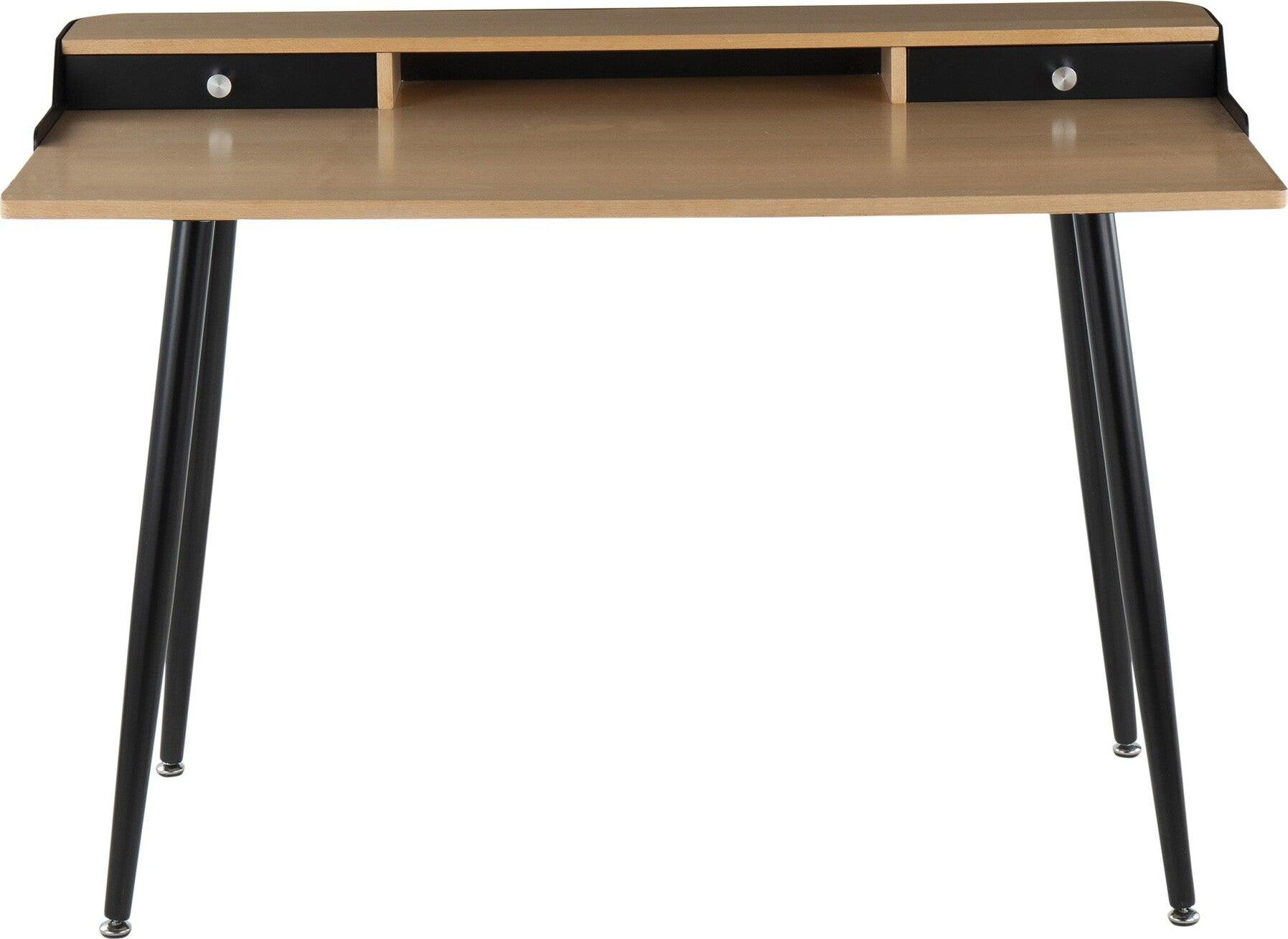 Lumisource Desks - Harvey Desk Black & Natural