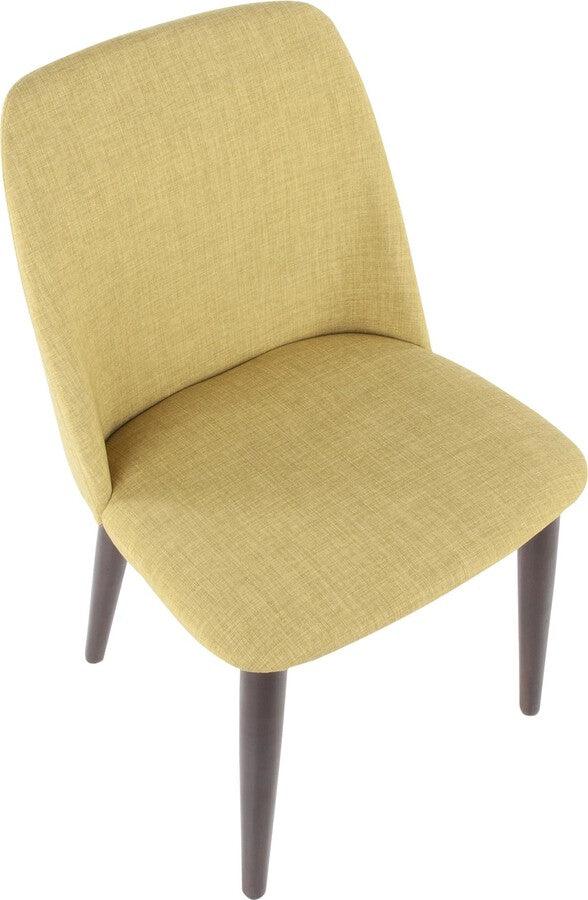 Lumisource Dining Chairs - Tintori Contemporary Dining Chair in Green Fabric - Set of 2