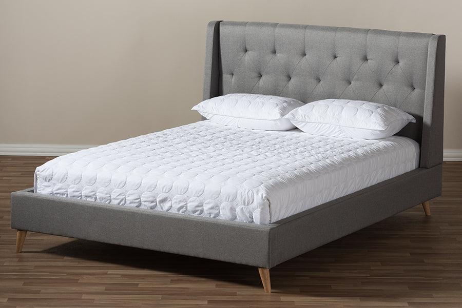Wholesale Interiors Beds - Adelaide Queen Bed Light Gray