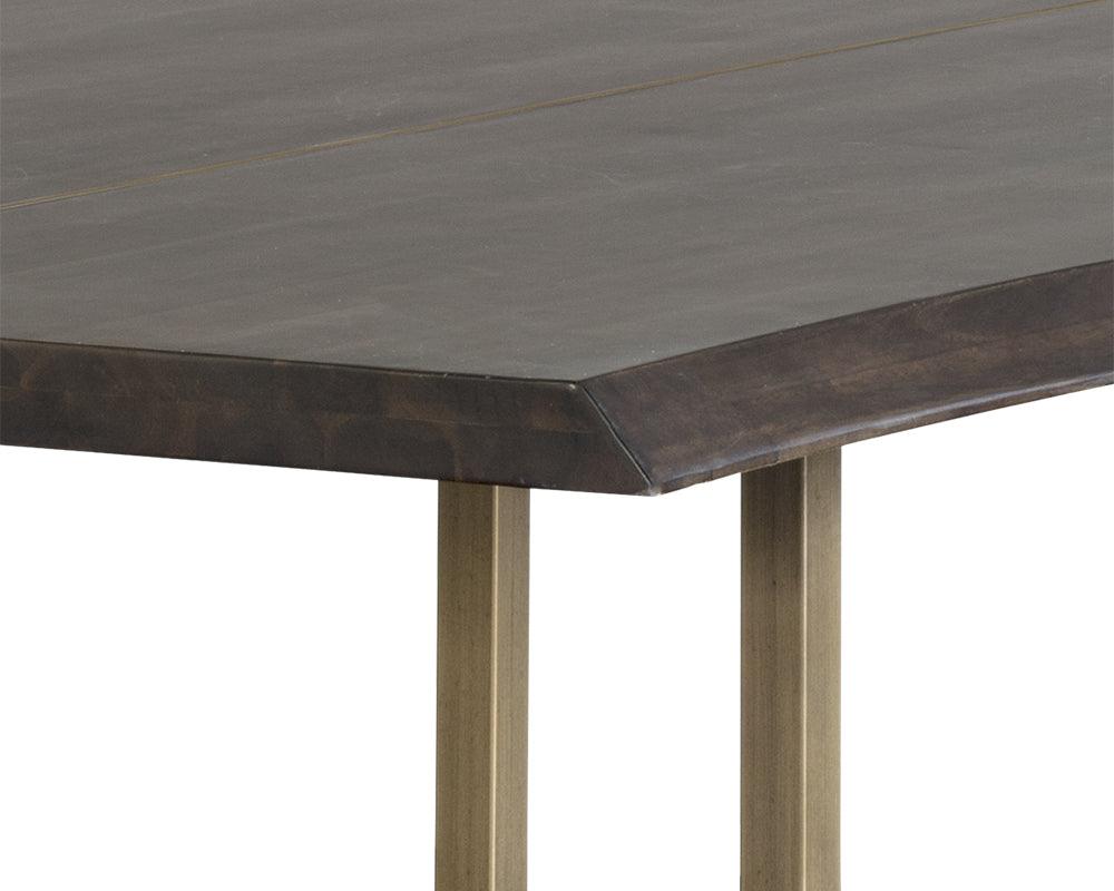 SUNPAN Dining Tables - Donnelly Dining Table - Antique Brass - Dark Mango - 95" Brown
