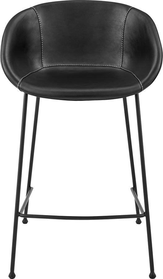 Euro Style Barstools - Zach Counter Stool with Leatherette - Set of 2