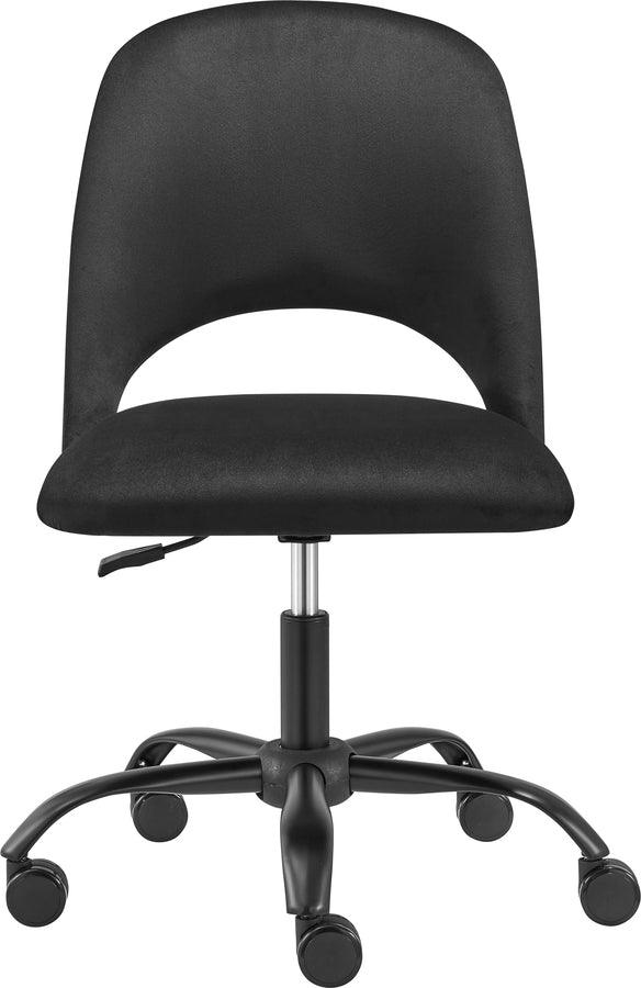 Euro Style Task Chairs - Alby Office Chair in Black with Black Base