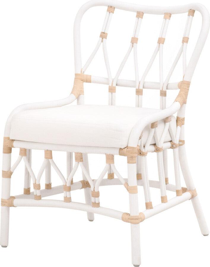 Essentials For Living Dining Chairs - Caprice Dining Chair - Blanche Snow White Rattan