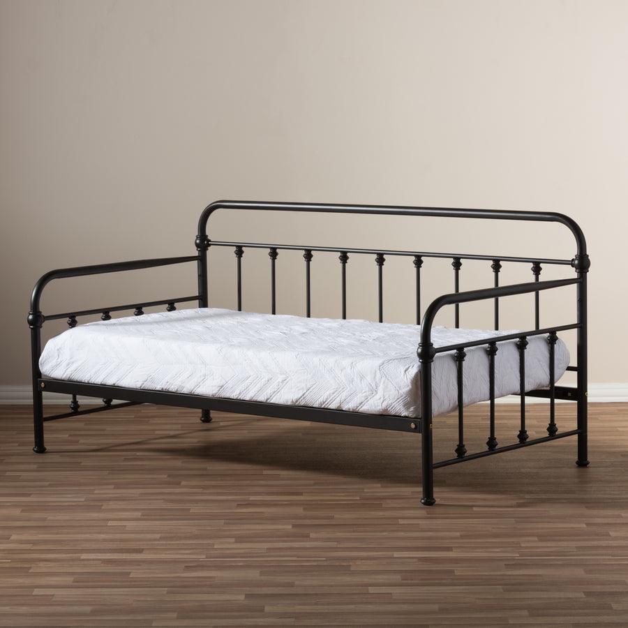 Wholesale Interiors Daybeds - Elsie Vintage Industrial Oiled Bronze-Effect Metal Daybed