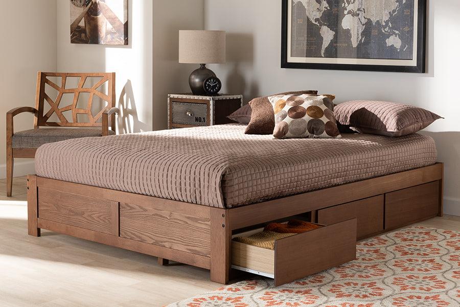 Wholesale Interiors Beds - Wren Full Storage Bed Walnut