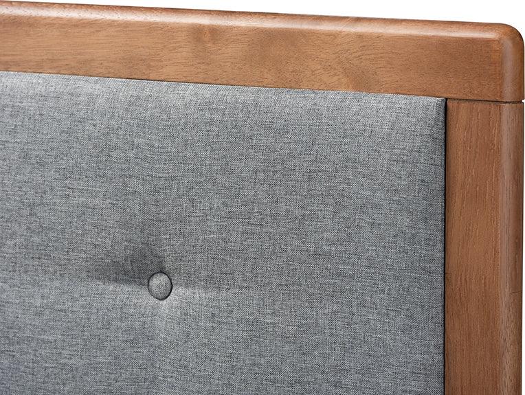 Wholesale Interiors Beds - Cosma King Storage Bed Dark Gray & Ash Walnut