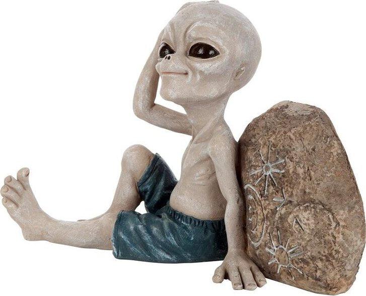 Design Toscano Spooky Decor - Surfer Dude Alien Statue