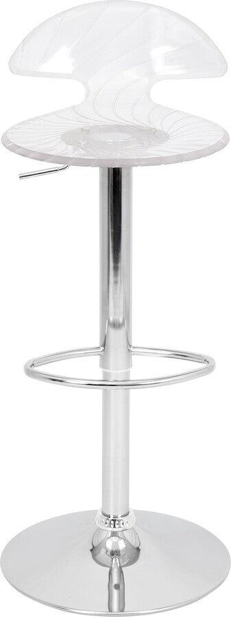 Lumisource Barstools - Spyra Contemporary Light Up and Height Adjustable Bar Stool in Multi