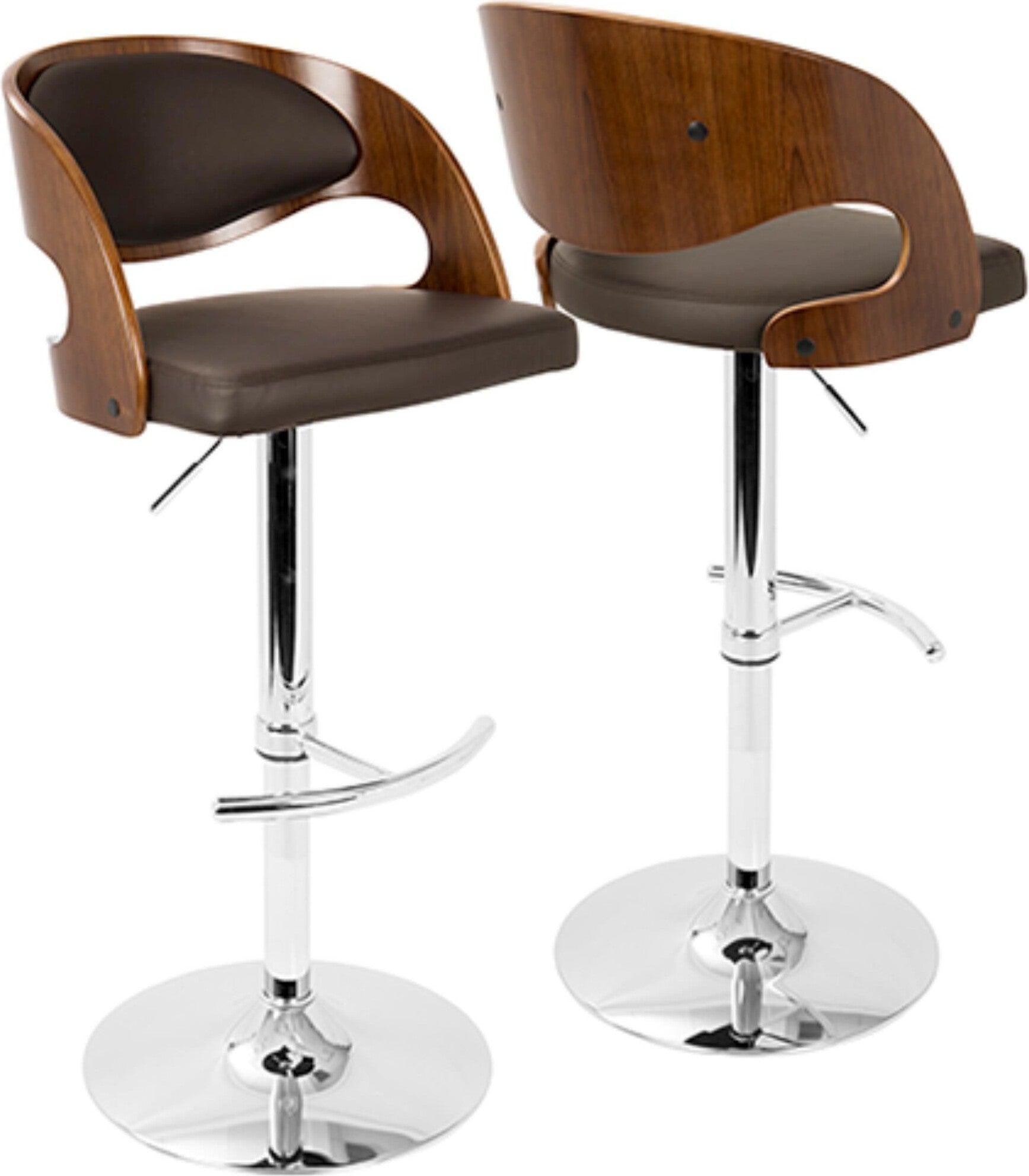 Lumisource Barstools - Pino Barstool Walnut & Brown