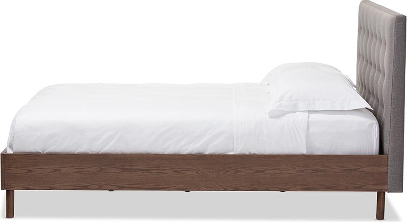 Wholesale Interiors Beds - Alinia Full Size Platform Bed Gray
