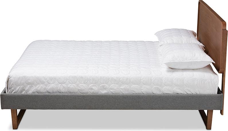 Wholesale Interiors Beds - Ayla King Bed Gray & Walnut