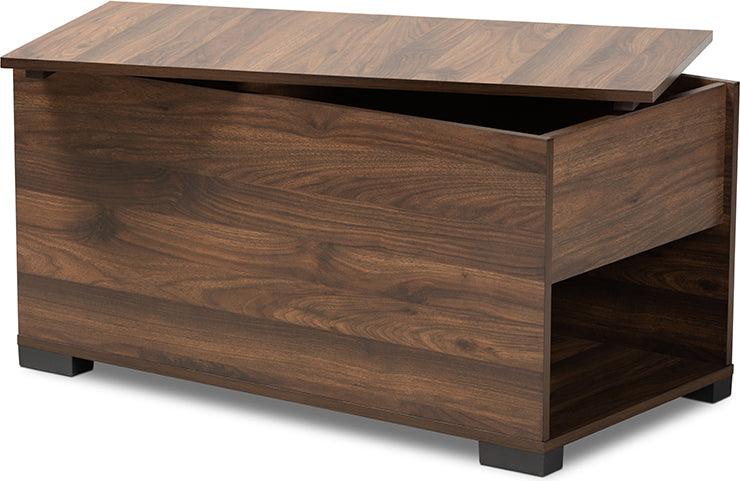 Wholesale Interiors Cat Litter Box - Skylar Modern And Contemporary Walnut Brown Finished Cat Litter Box Cover House