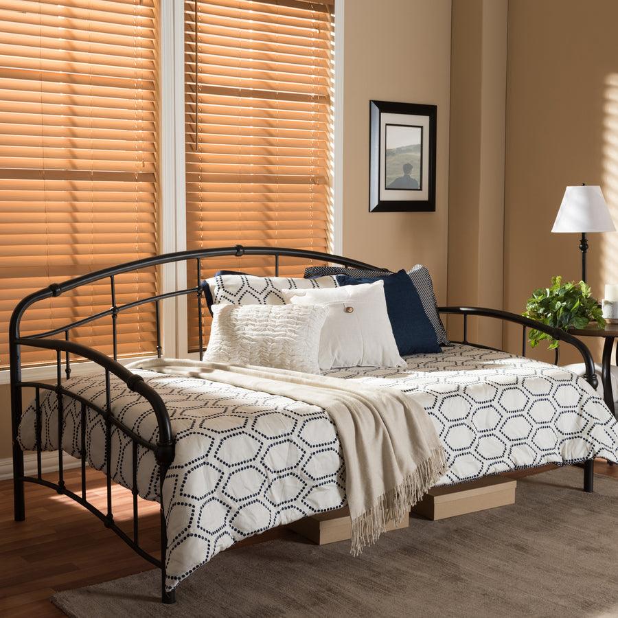 Wholesale Interiors Daybeds - Olsen Vintage Industrial Black Finished Metal Daybed