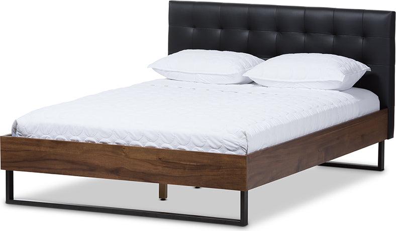 Wholesale Interiors Beds - Mitchell King Bed Black/Walnut Brown