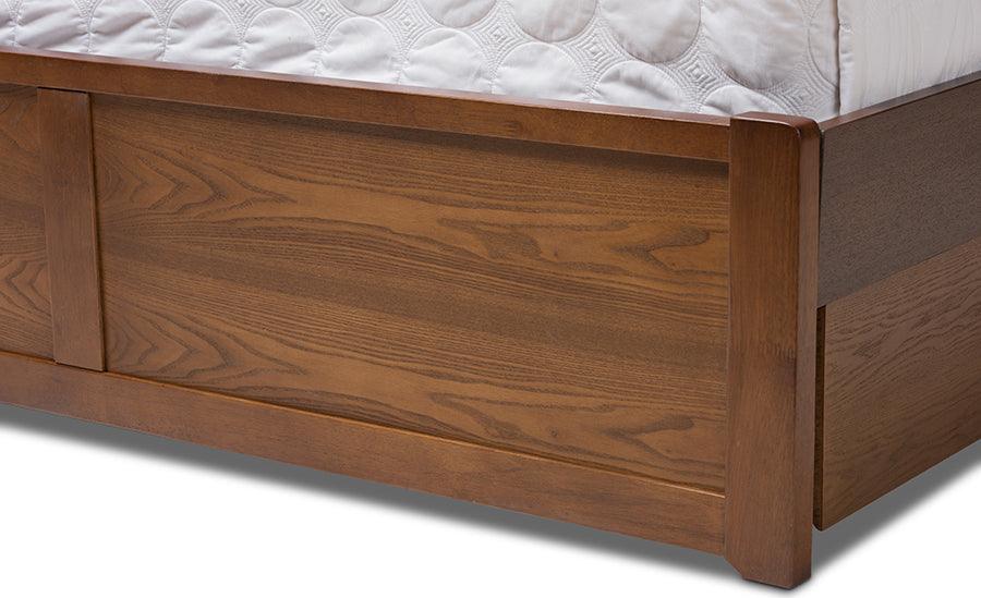 Wholesale Interiors Beds - Raurey King Storage Bed Walnut Brown