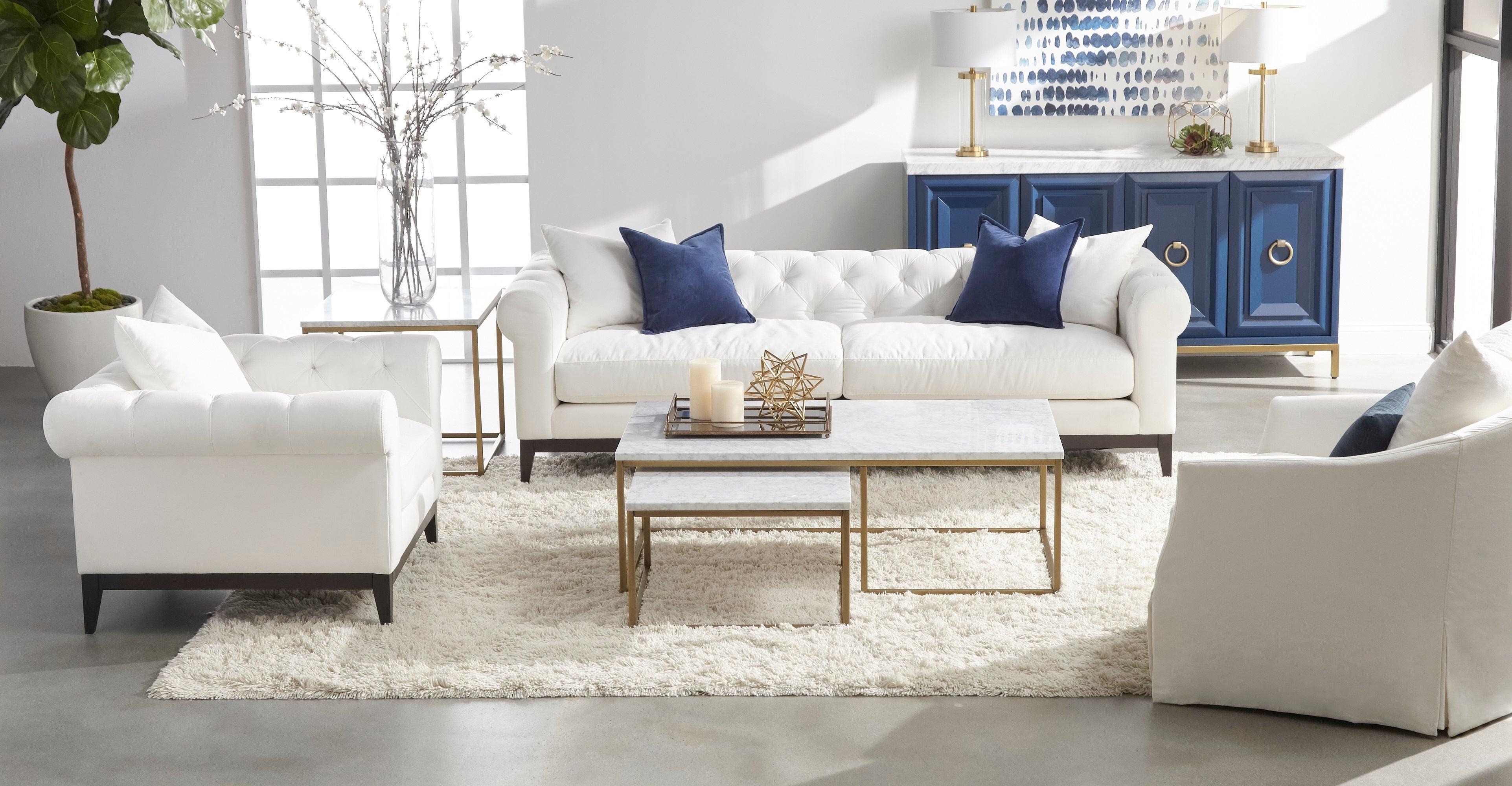 Essentials For Living Accent Chairs - Faye Slipcover Swivel Club Chair Cream Crepe