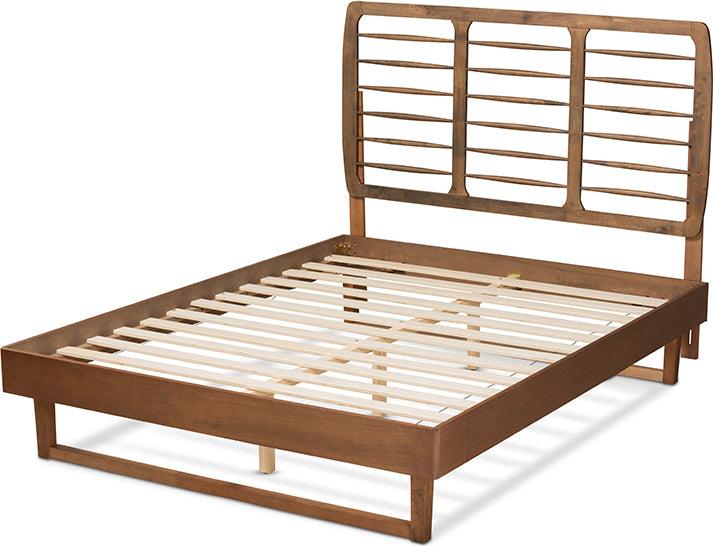 Wholesale Interiors Beds - Lucie Queen Bed Walnut Brown