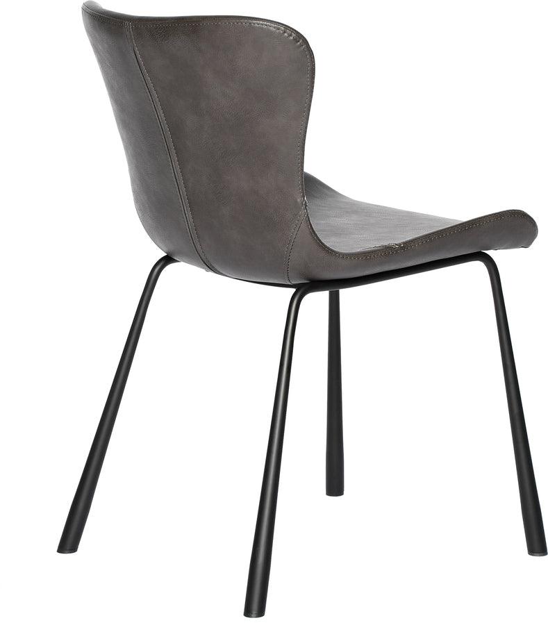 Euro Style Dining Chairs - Melody Side Chair in Dark Gray - Set of 2