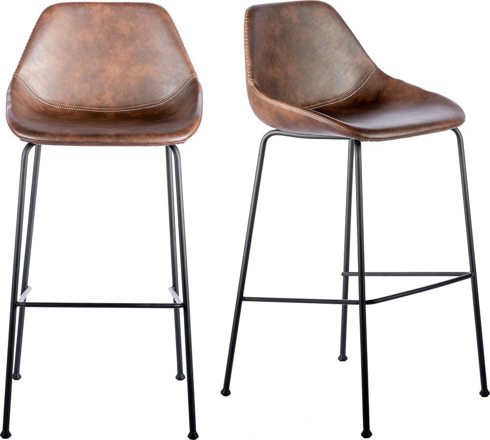 Euro Style Barstools - Corinna Bar Stool in Vintage Brown - Set of 2