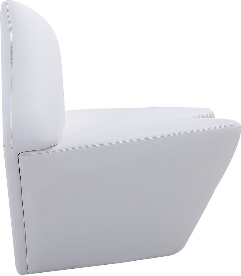 Manhattan Comfort Loveseats - Kiss 61.8 in. White Faux Leather 2-Seater Loveseat