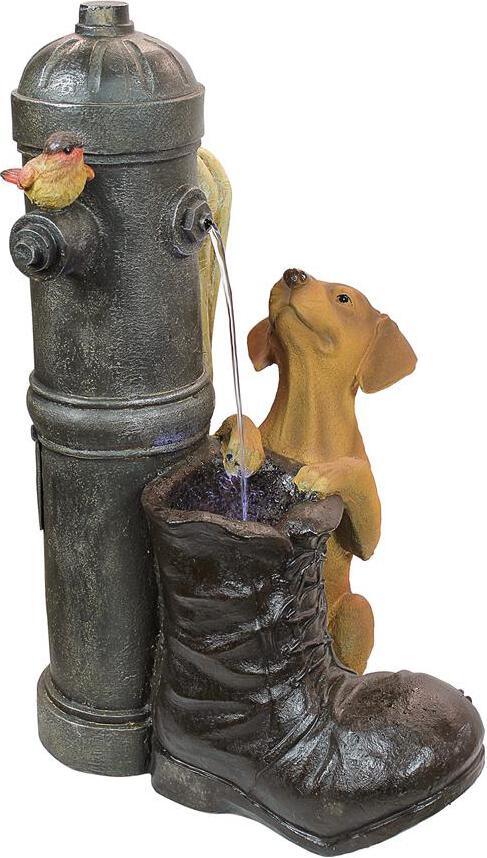 Design Toscano Fountains - Fire Hydrant Pooch Garden Fountain