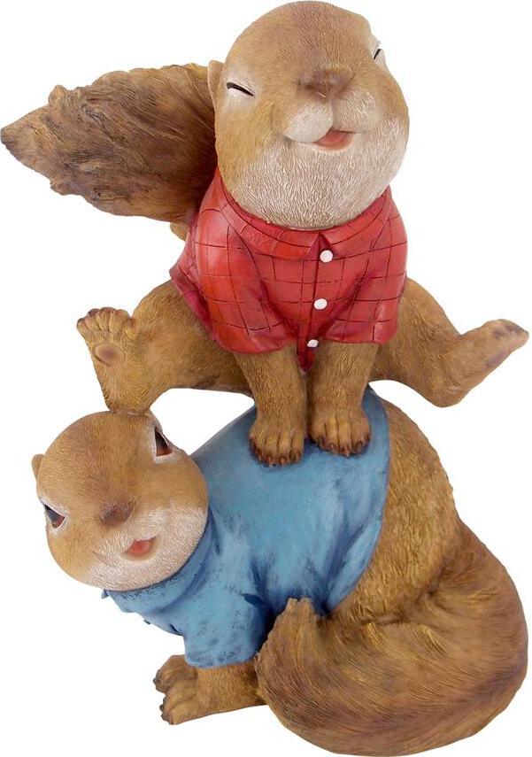 Design Toscano Statues - Leaping Squirrels Garden Statue
