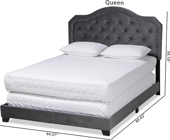 Wholesale Interiors Beds - Samantha Queen Bed Gray & Black