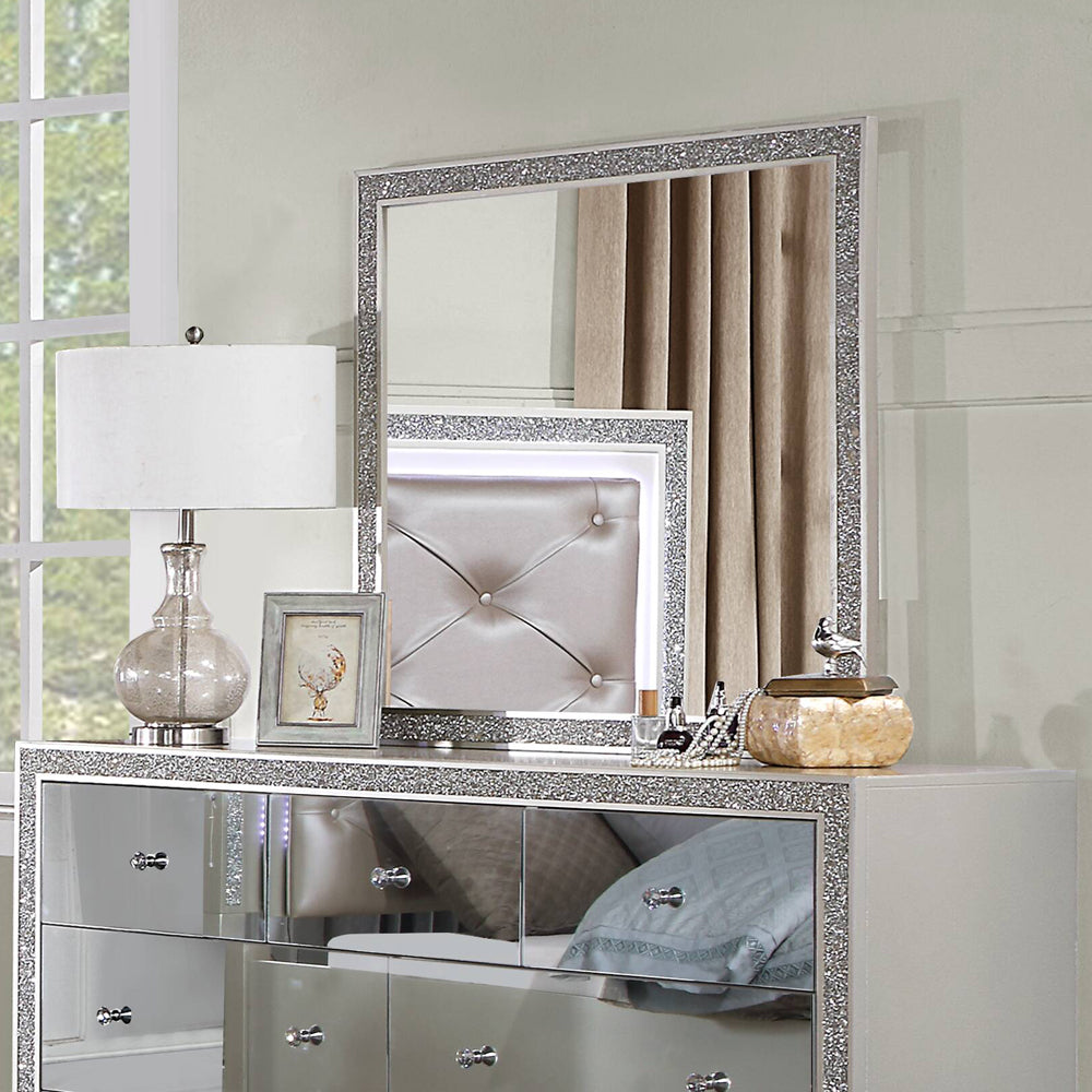 ACME Mirrors - ACME Sliverfluff Mirror, Mirrored & Champagne Finish