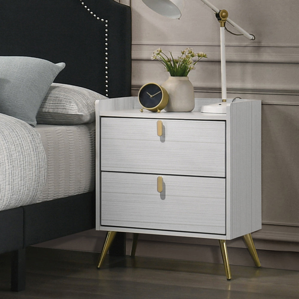 ACME Nightstands & Side Tables - ACME Zeena Nightstand, White Finish