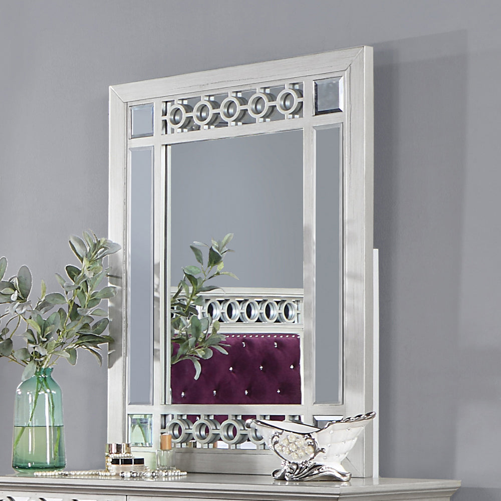 ACME Mirrors - ACME Varian Mirror, Silver & Mirrored Finish