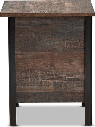Wholesale Interiors Nightstands & Side Tables - Vaughan Nightstand Brown & Black