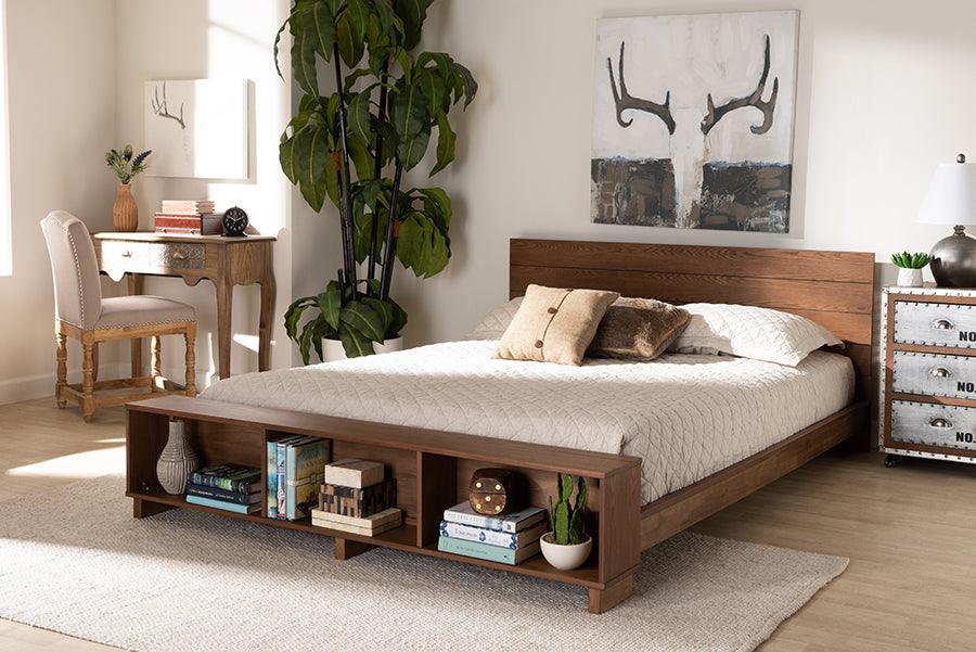 Wholesale Interiors Beds - Regina King Storage Bed Ash walnut