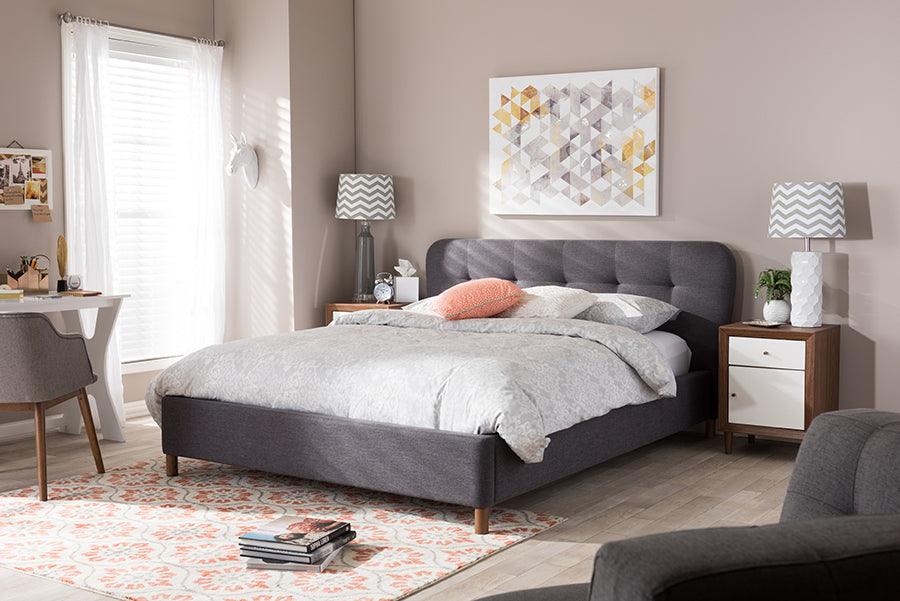 Wholesale Interiors Beds - Germaine King Bed Dark Gray
