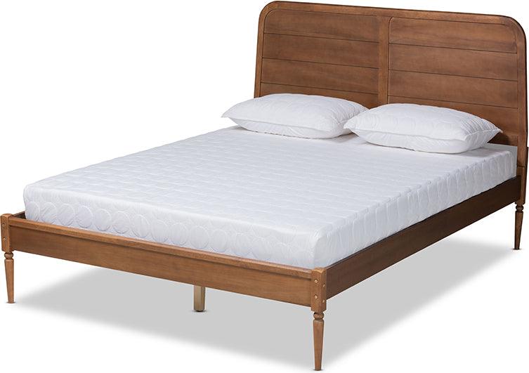 Wholesale Interiors Beds - Kassidy King Size Platform Bed Walnut Brown