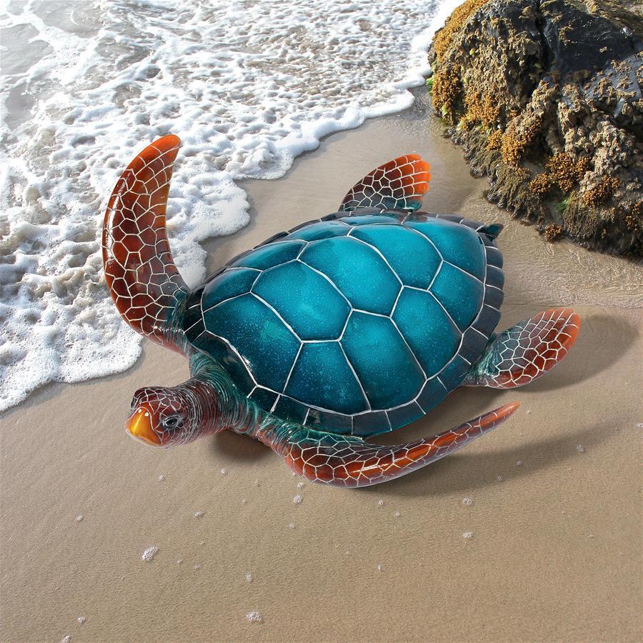 Design Toscano Garden Lovers Gifts - Large Blue Sea Turtle Statue