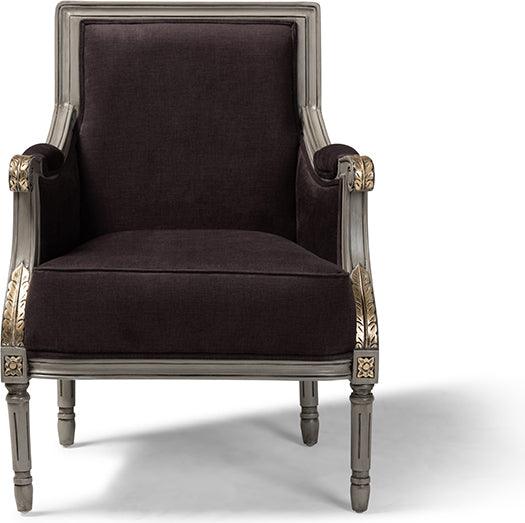Wholesale Interiors Accent Chairs - Georgette 27.6" Accent Chair Brown & Gray & Gold