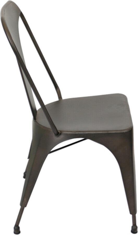 Lumisource Dining Chairs - Austin Industrial Dining Chair in Antique - Set of 2