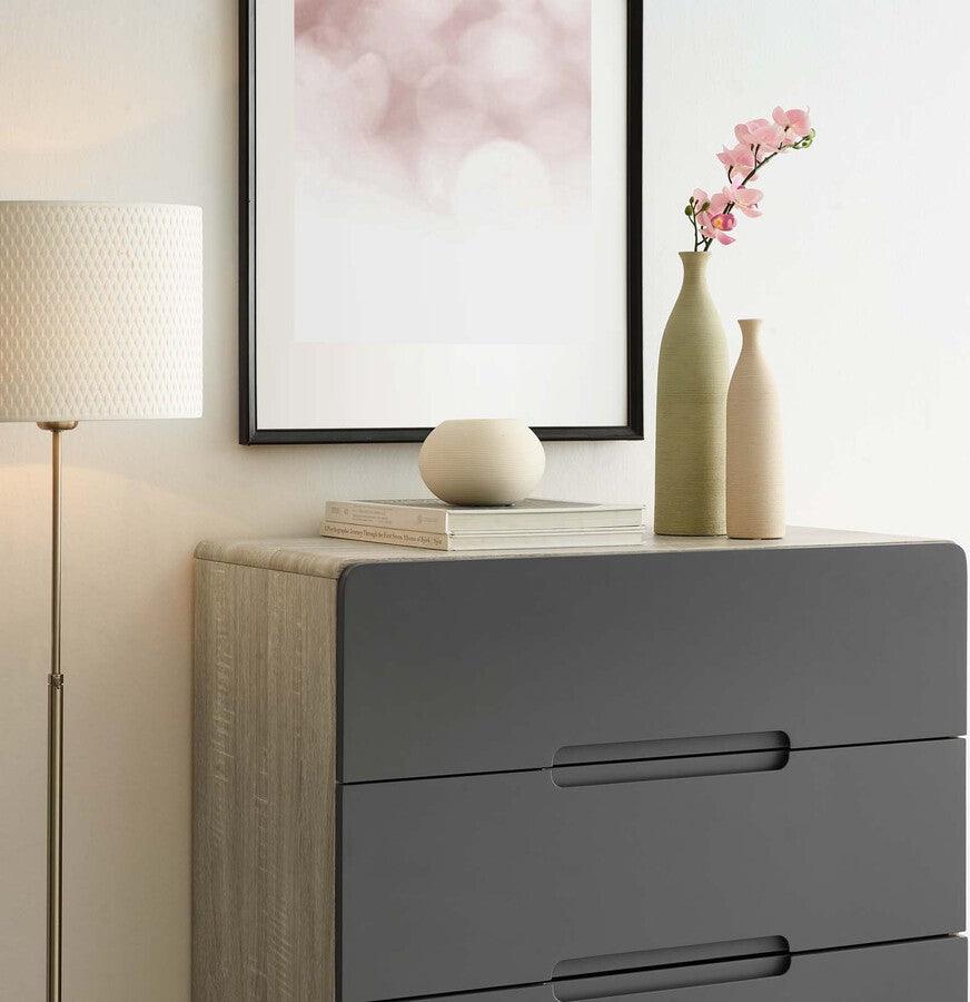 Modway Chest of Drawers - Origin Four-Drawer Chest Natural Gray